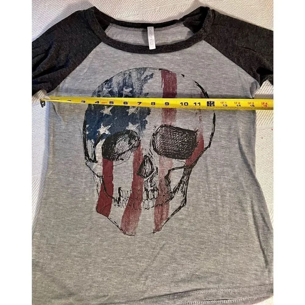 Bena J Americana Skull T Shirt Size Small - Picture 6 of 9